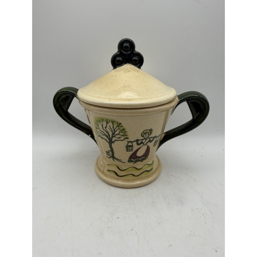 Metlox Poppytrail Homestead Provincial Covered Sugar Bowl USA Vintage 5.25"